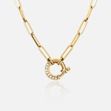 Alchemy Link Charm Necklace with Pavé Diamonds (14737516888427)