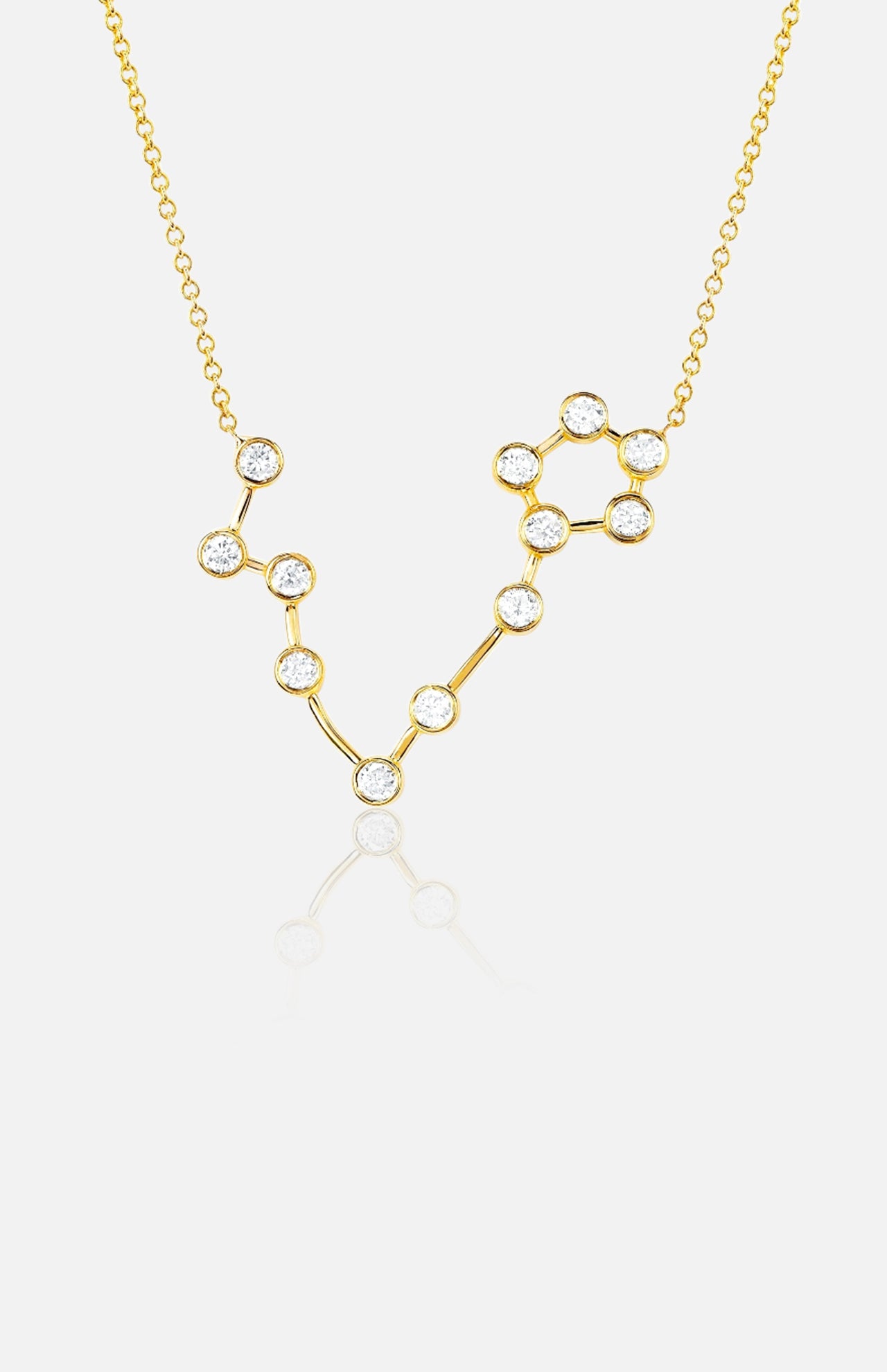 Pisces Diamond Constellation Necklace (7310340325491)