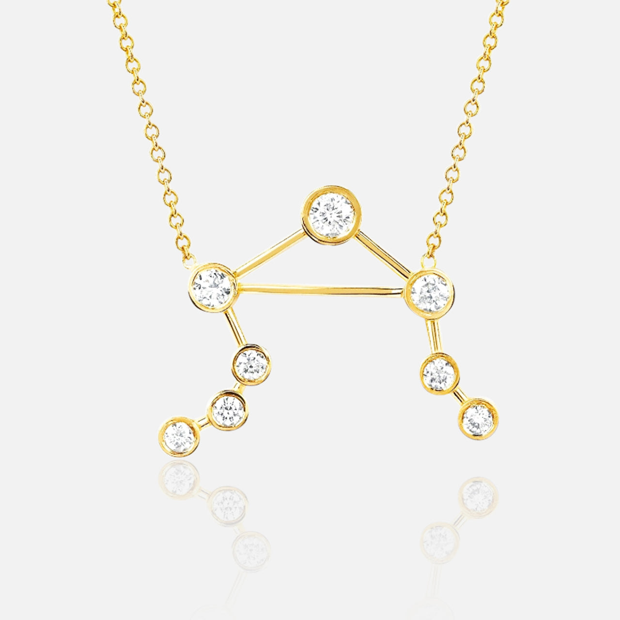 Libra Diamond Constellation Necklace (7310340128883)