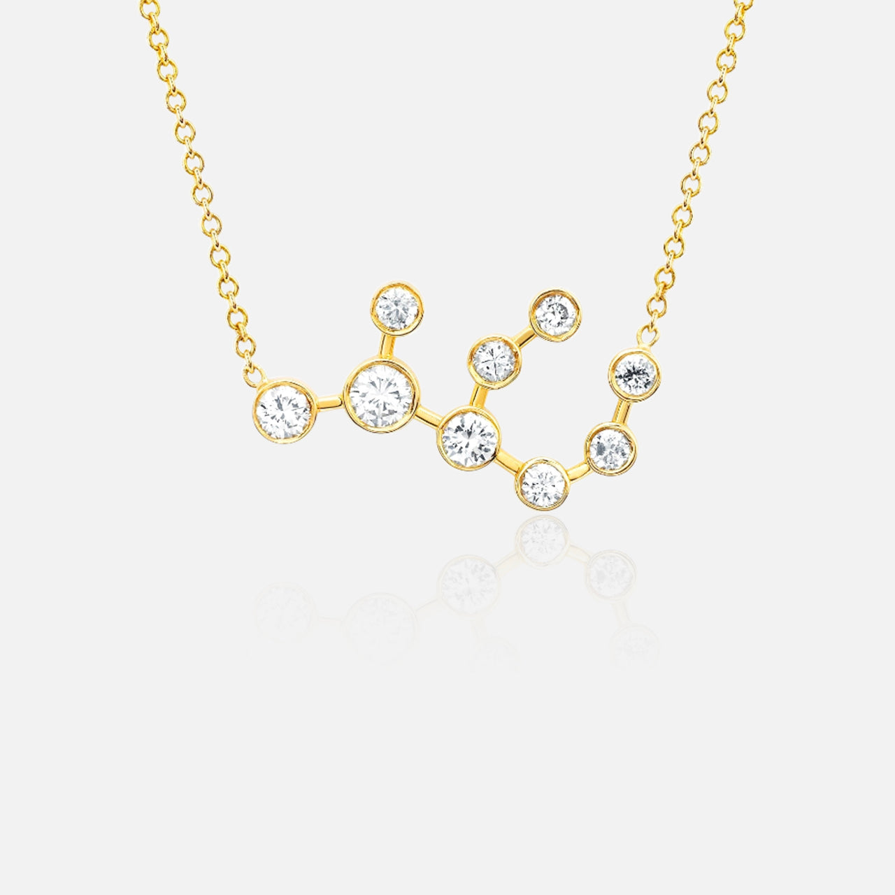 Virgo Diamond Constellation Necklace (7310340358259)