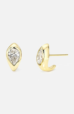 Diamond Reverse Water Drop Stuggie Earrings (14737516790123)