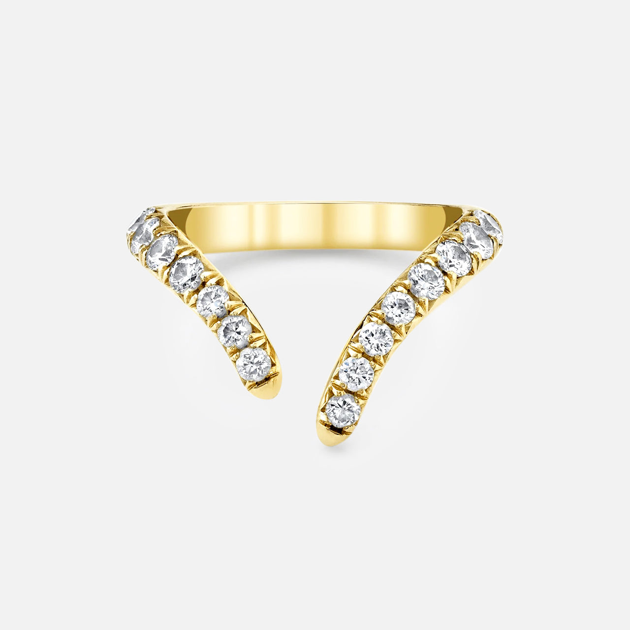French Pavé Diamond Tusk Ring (14737516953963)