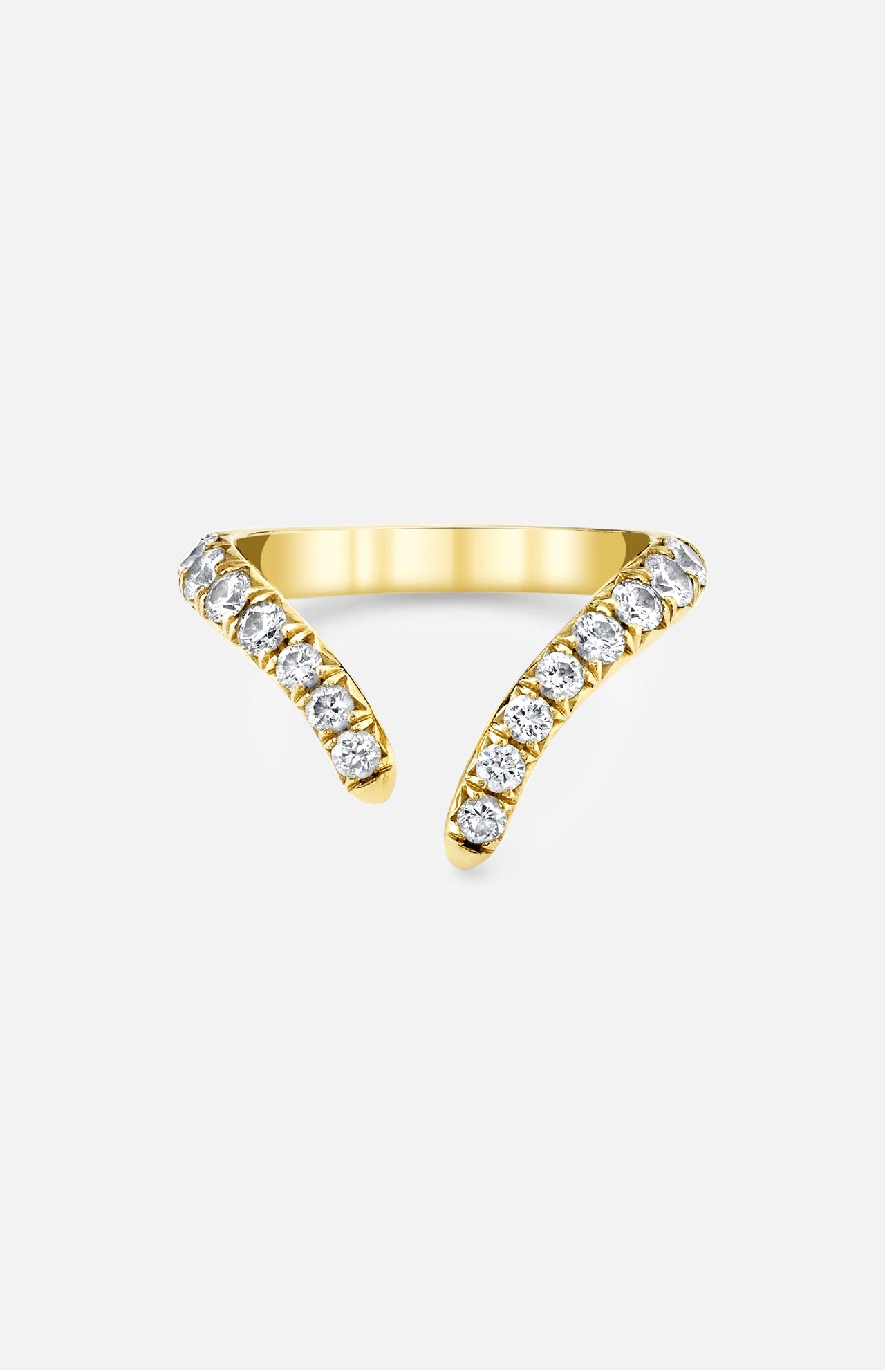 French Pavé Diamond Tusk Ring (14737516953963)