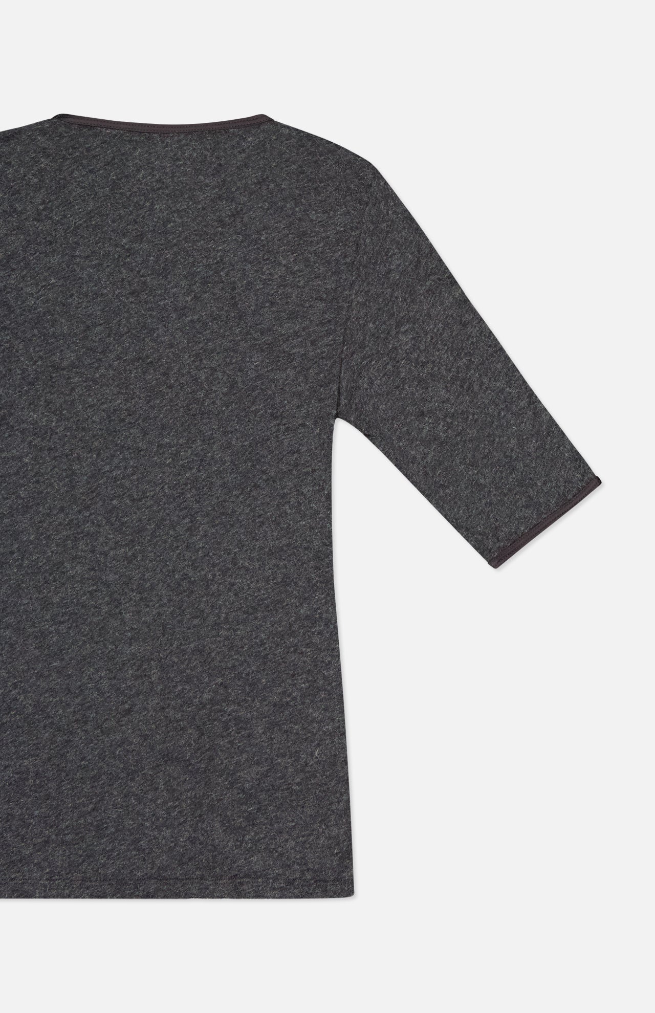 Cotton Cashmere Elbow Sleeve Crewneck T-shirt