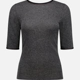 Cotton Cashmere Elbow Sleeve Crewneck T-shirt (7700190298227)
