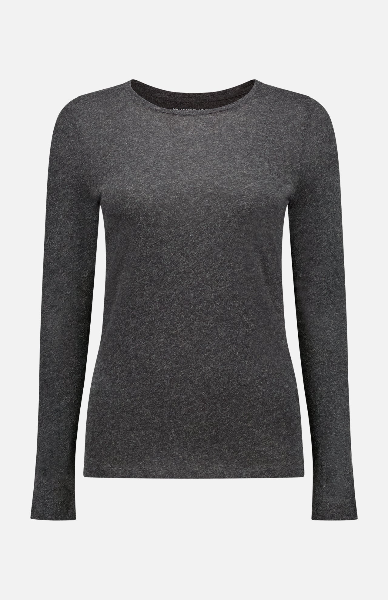 Cotton Cashmere Long Sleeve Crewneck T-shirt