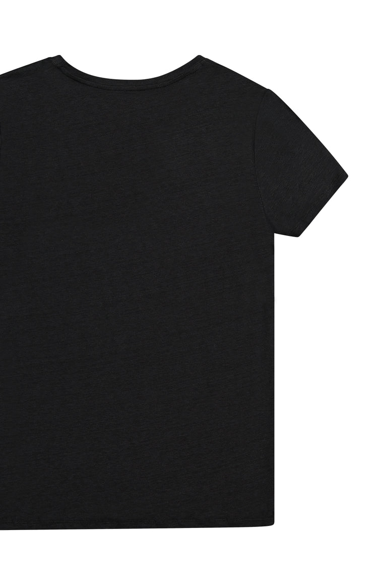 Stretch Linen Short Sleeve Crewneck T-Shirt (7200336183411)