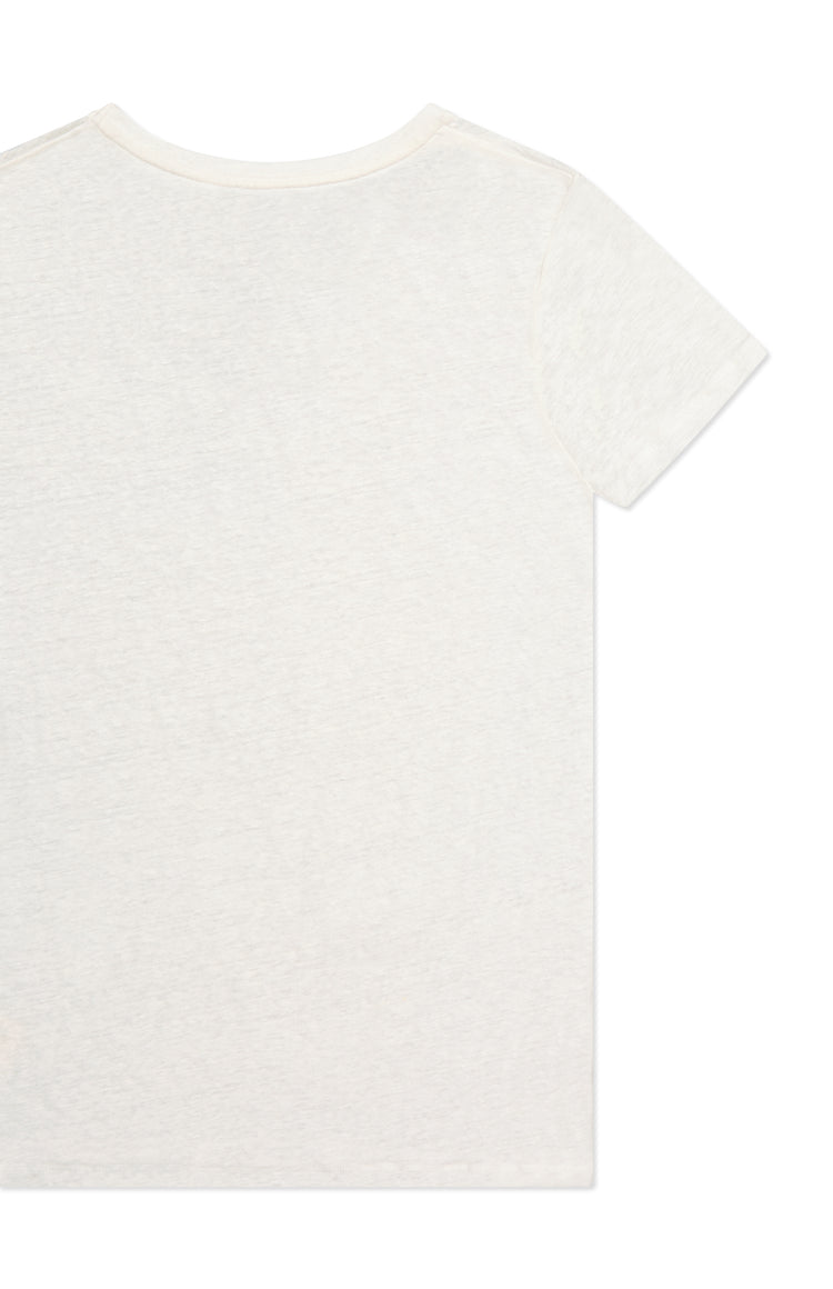 Stretch Linen Short Sleeve V-Neck T-Shirt (7200336216179)