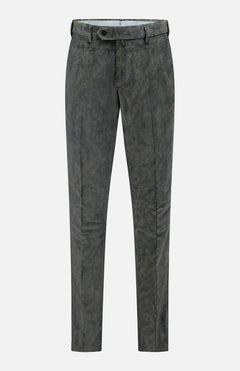 Malcom Cotton Corduroy Trouser Pant, featuring a button and zipper closure, belt loops, and front pleats—these luxury trousers are expertly crafted for timeless style and sophistication, displayed on a white background.