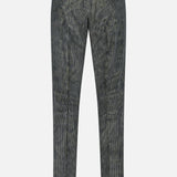 Malcom Cotton Corduroy Trouser Pant shown from the back, featuring two buttoned back pockets, belt loops, and a straight leg cut; made in Italy and displayed on a plain white background.