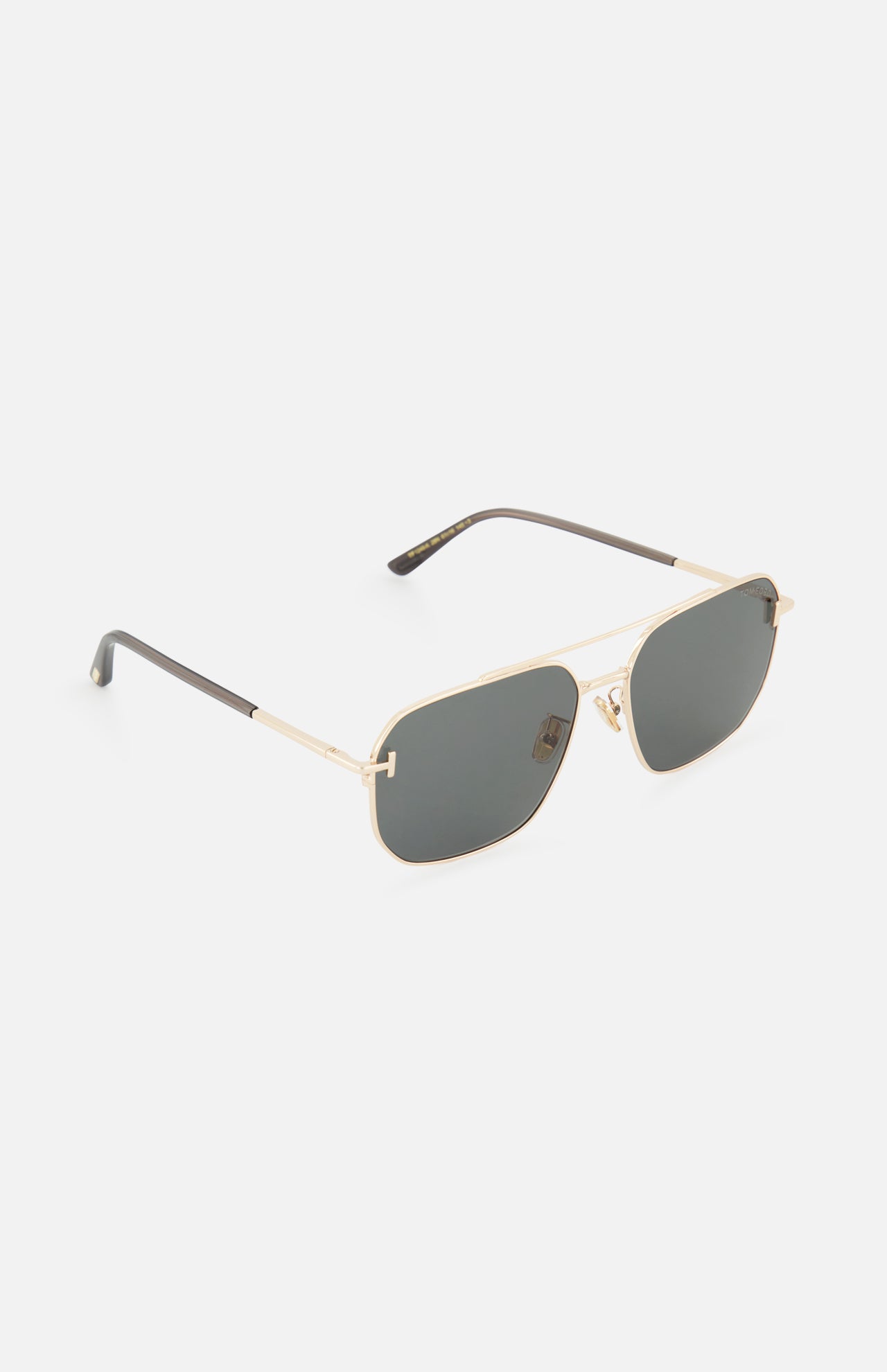 Tom Ford Navigator Gold Sunglasses featuring gold-framed navigator frames with a double bridge and dark lenses.