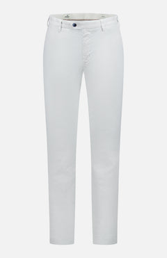 MASON'S NY Linen Cotton Trouser Pant for men in off-white, with a straight-leg cut, button and zipper closure, belt loops, and side pockets, shown on a plain white background.