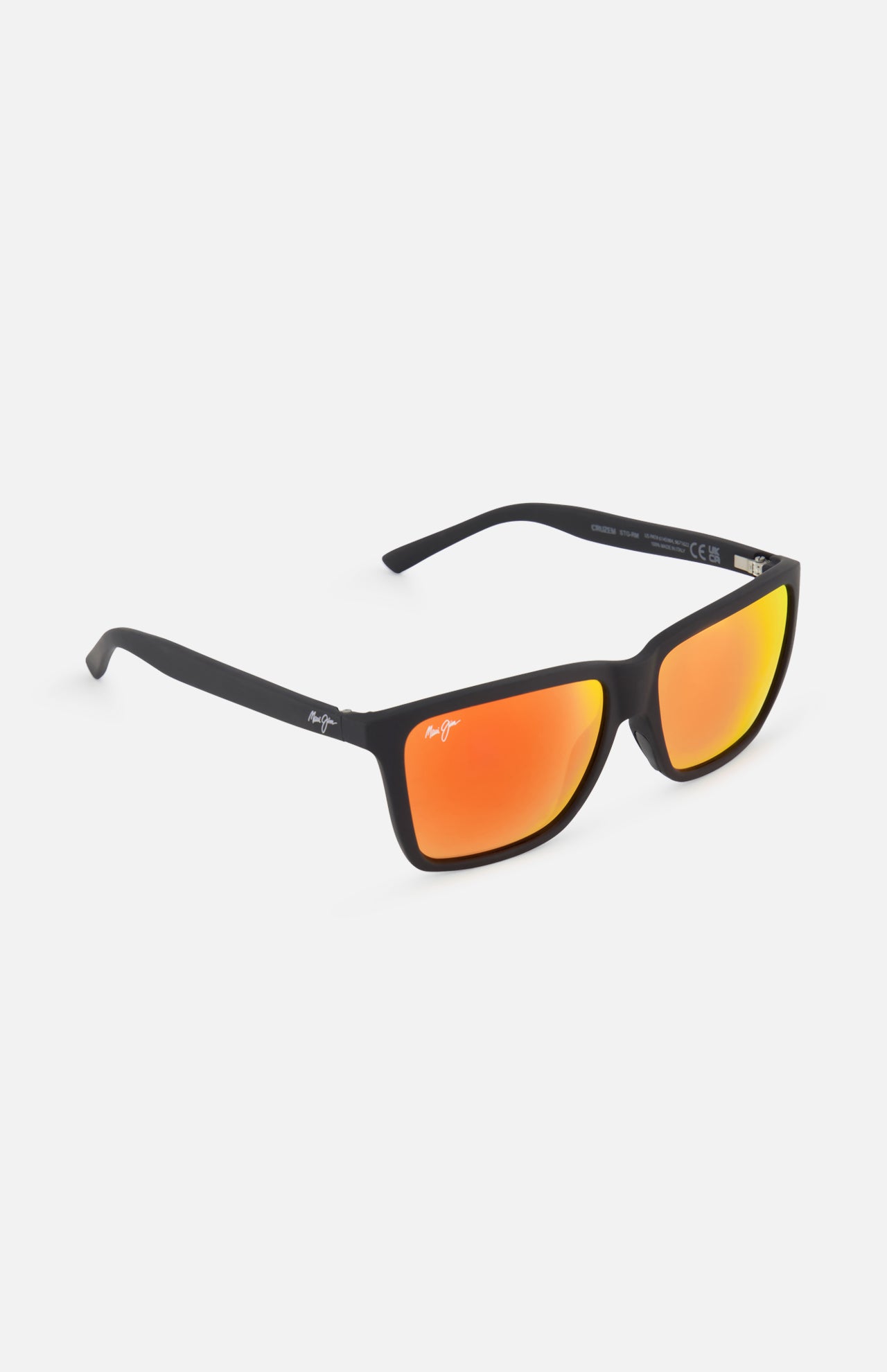 Hawaii Lava Cruzem Rectangular Black Sunglasses (14752799621483)
