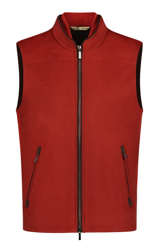 Alcantra with Knit Sides Vest (7157376745587)