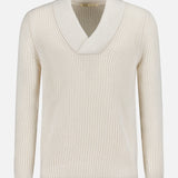 Vanise Ribbed V Neck Sweater (14700466995563)