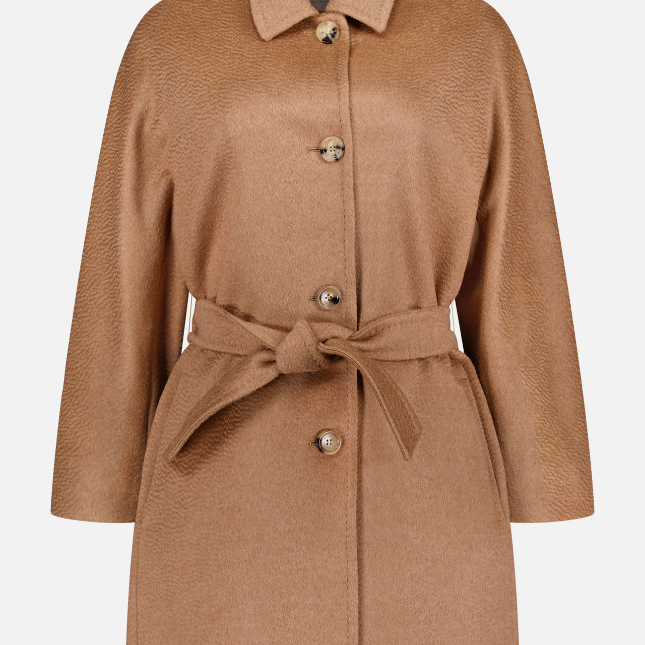 Belted Filato Camel Coat (14721465090411)