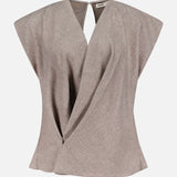 Mer Cap Sleeve Wrap Top