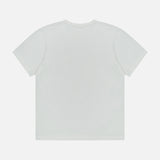 Back view of the Merz B. Schwanen Classic Jersey T-shirt in plain white, crafted from mid-weight jersey and laid flat on a white background.