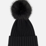 Faux Fur Pom Pom Beanie (14703903932779)