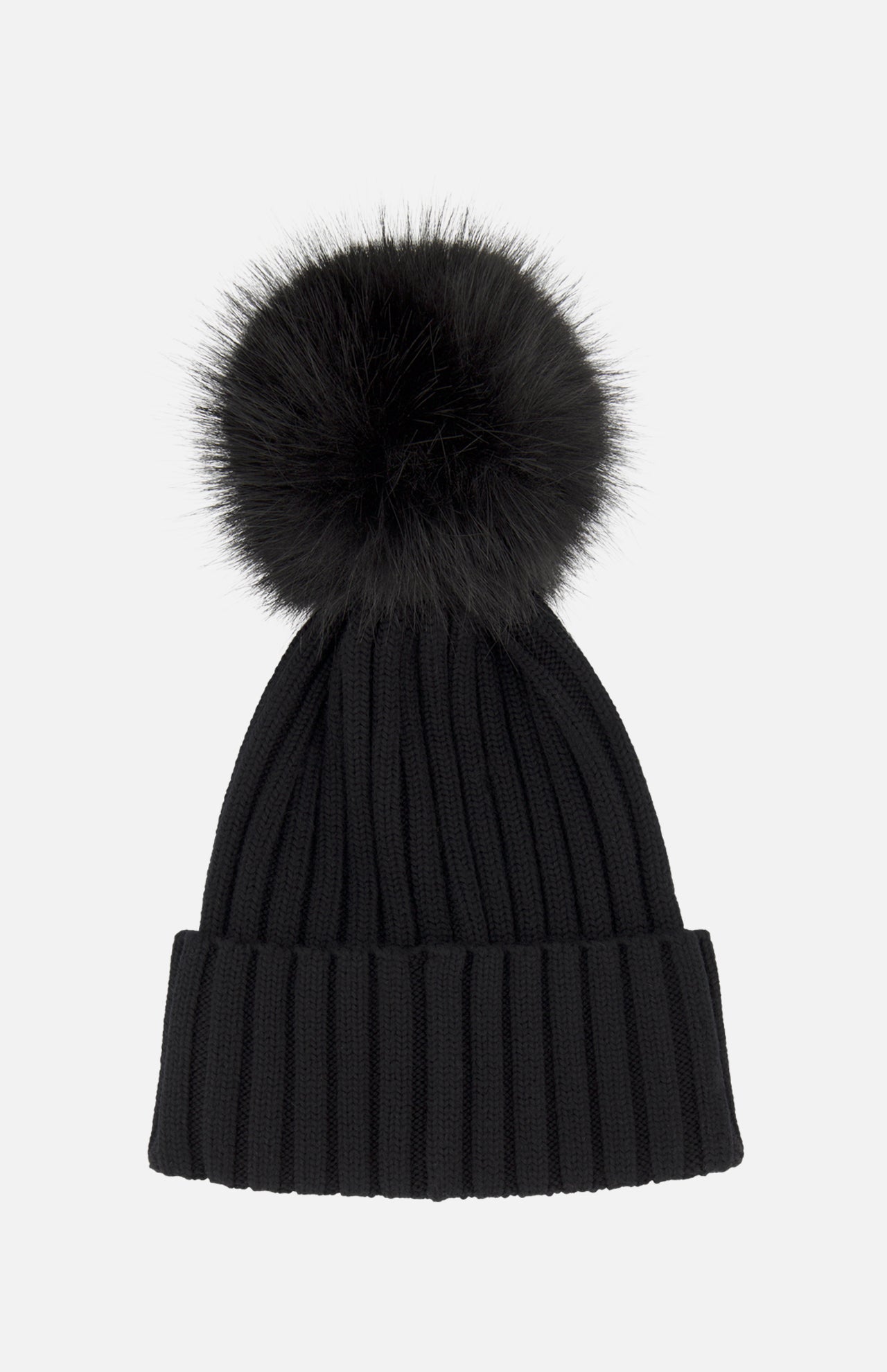 Faux Fur Pom Pom Beanie (14703903932779)