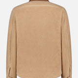 Contrast Collar Teddy Fleece Overshirt