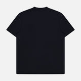 The MONCLER Anchor Graphic Short Sleeve T-shirt in black is shown from the back against a white background.
