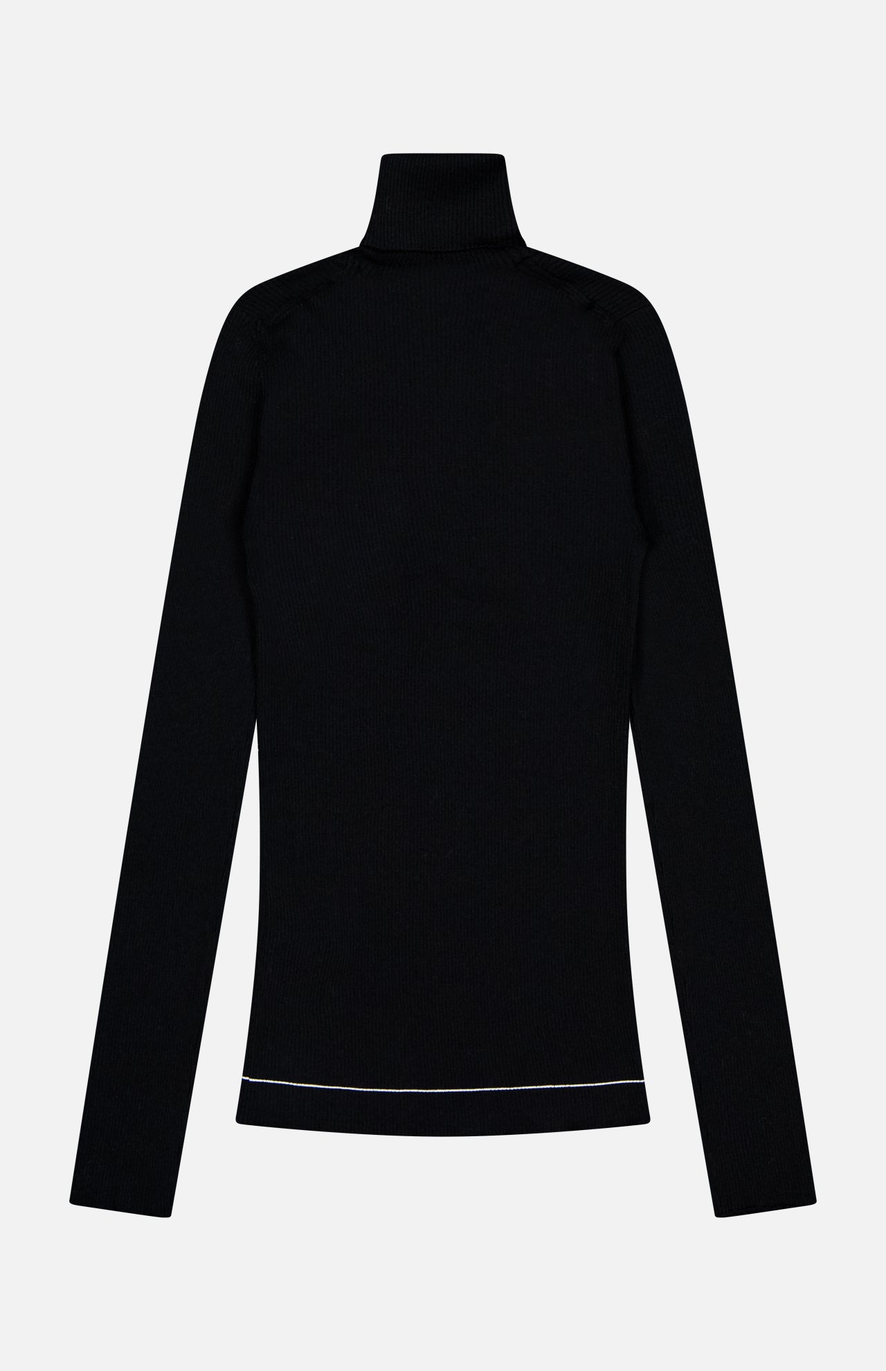 Contrast Hem Turtleneck Sweater (14703903834475)