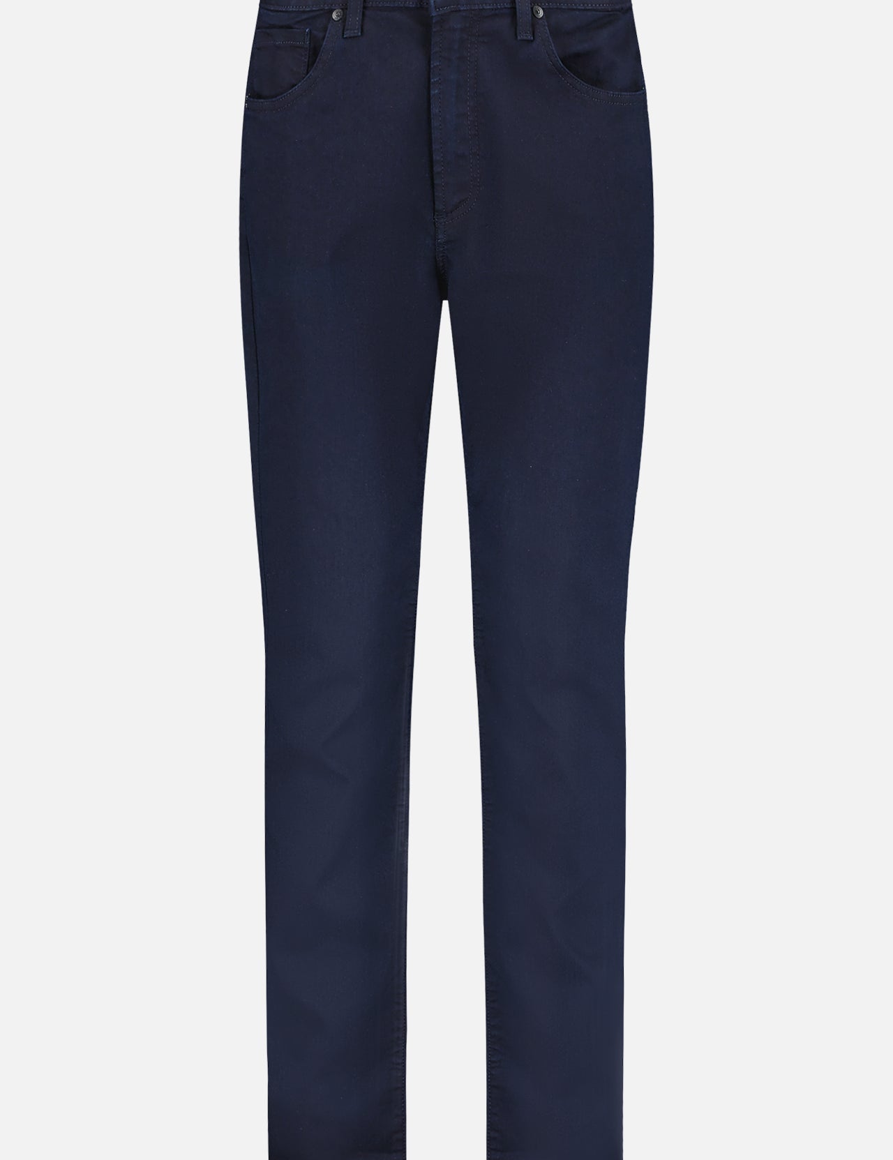 MONFRERE Brando Ink Denim jeans feature a classic five-pocket design, button closure, and straight leg cut in dark blue, made in the USA and displayed against a plain white background.