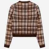 Farica Cropped Check Sweater