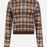Farica Cropped Check Sweater