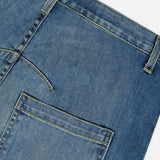 Close-up of the back waistband and pocket of the Nili Lotan Shon Jean in Classic Wash.