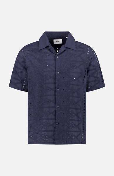 【DISCERNMENT】Shirou Summer Non-collar Shirt NN07 Men's Julio Embroidered Shirt | A.K. Rikk's