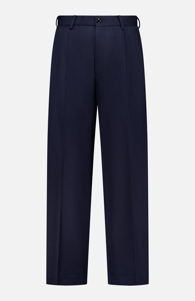 パンツ soduk inverted pleats trousers / navy soduk inverted pleats trousers / navy