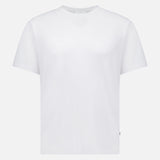 The NN07 Clive Waffle T-Shirt, shown in plain white on a light background, features a short-sleeve crewneck design with no visible logos or designs—ideal for a modern-casual wardrobe.