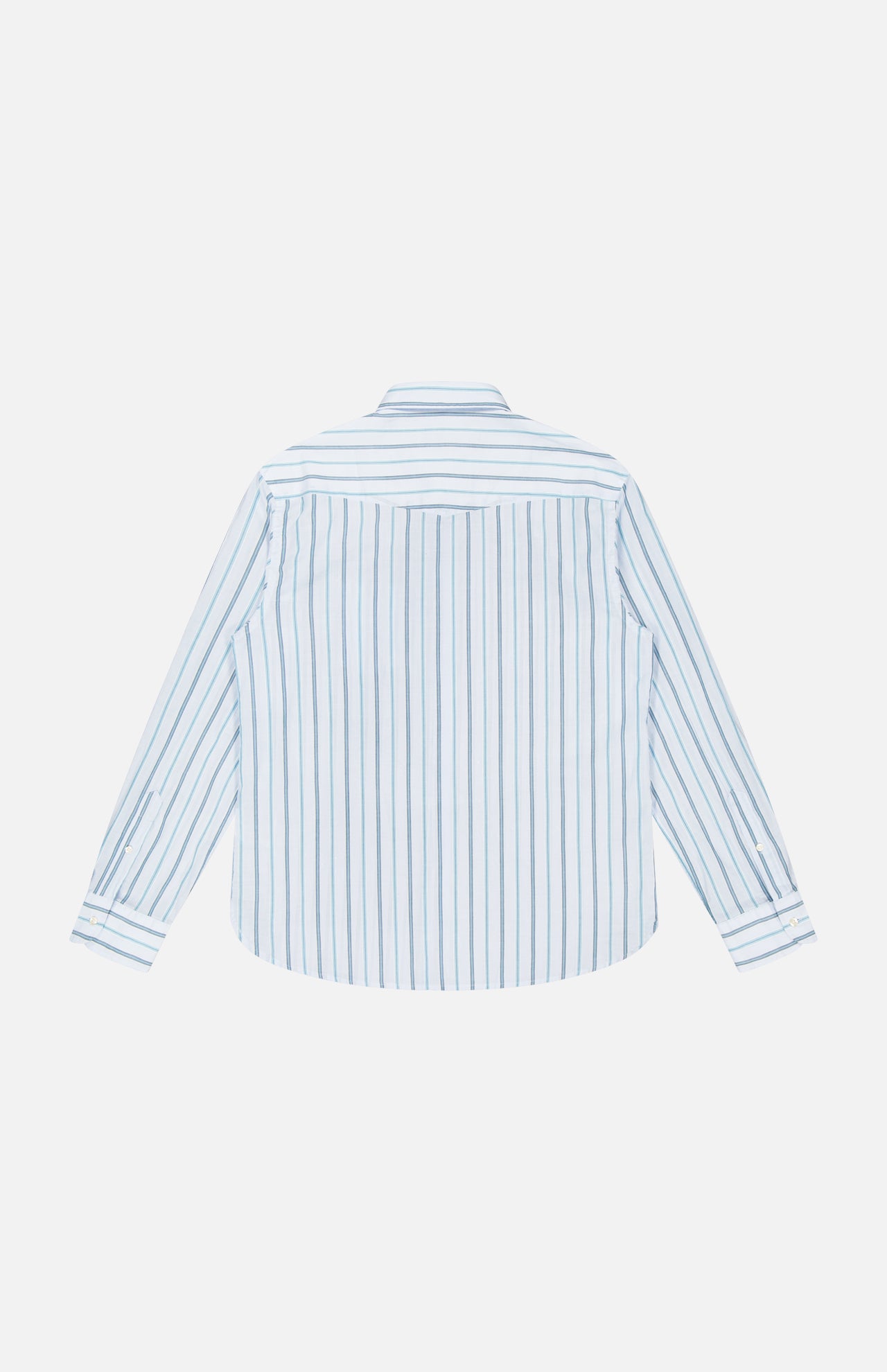 Benoit Stripe Cotton Poplin Shirt (7765322006643)