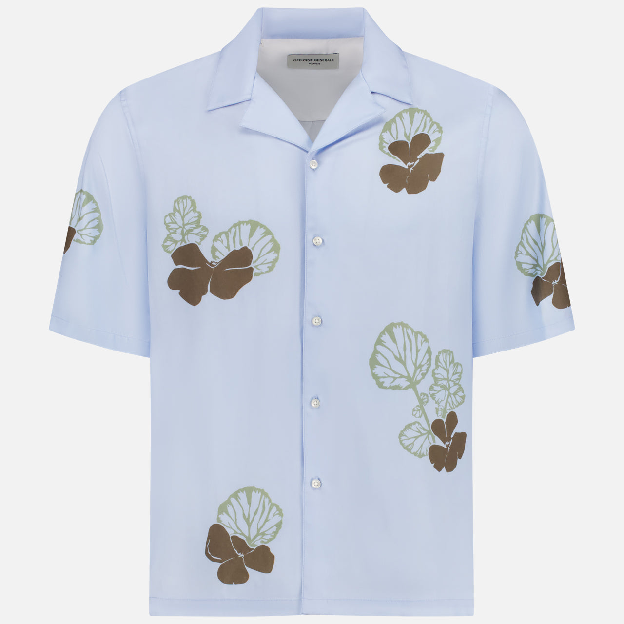 Eren Short Sleeve Flowers Print Camp Shirt (14633925280107)
