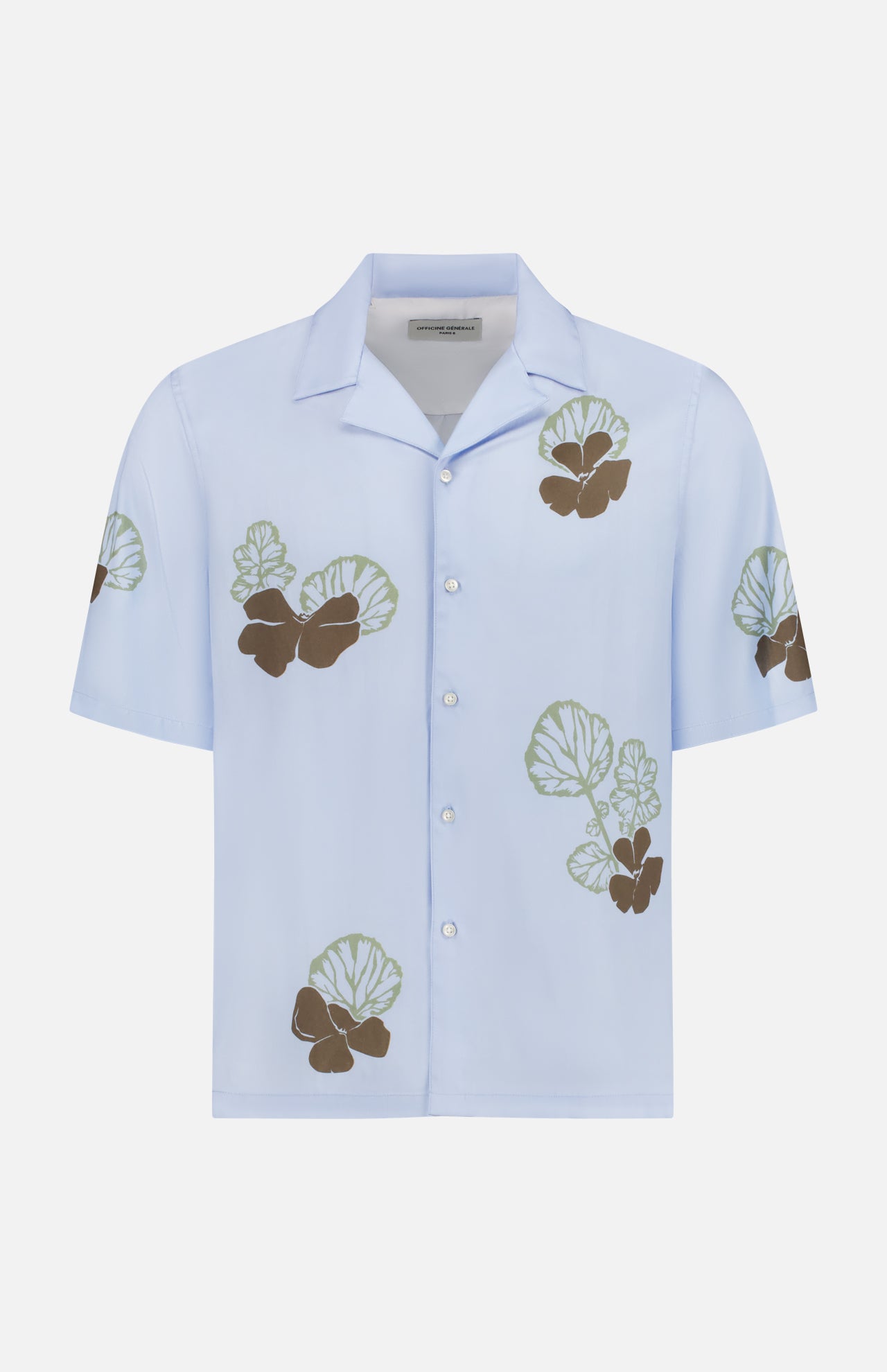 Eren Short Sleeve Flowers Print Camp Shirt (14633925280107)