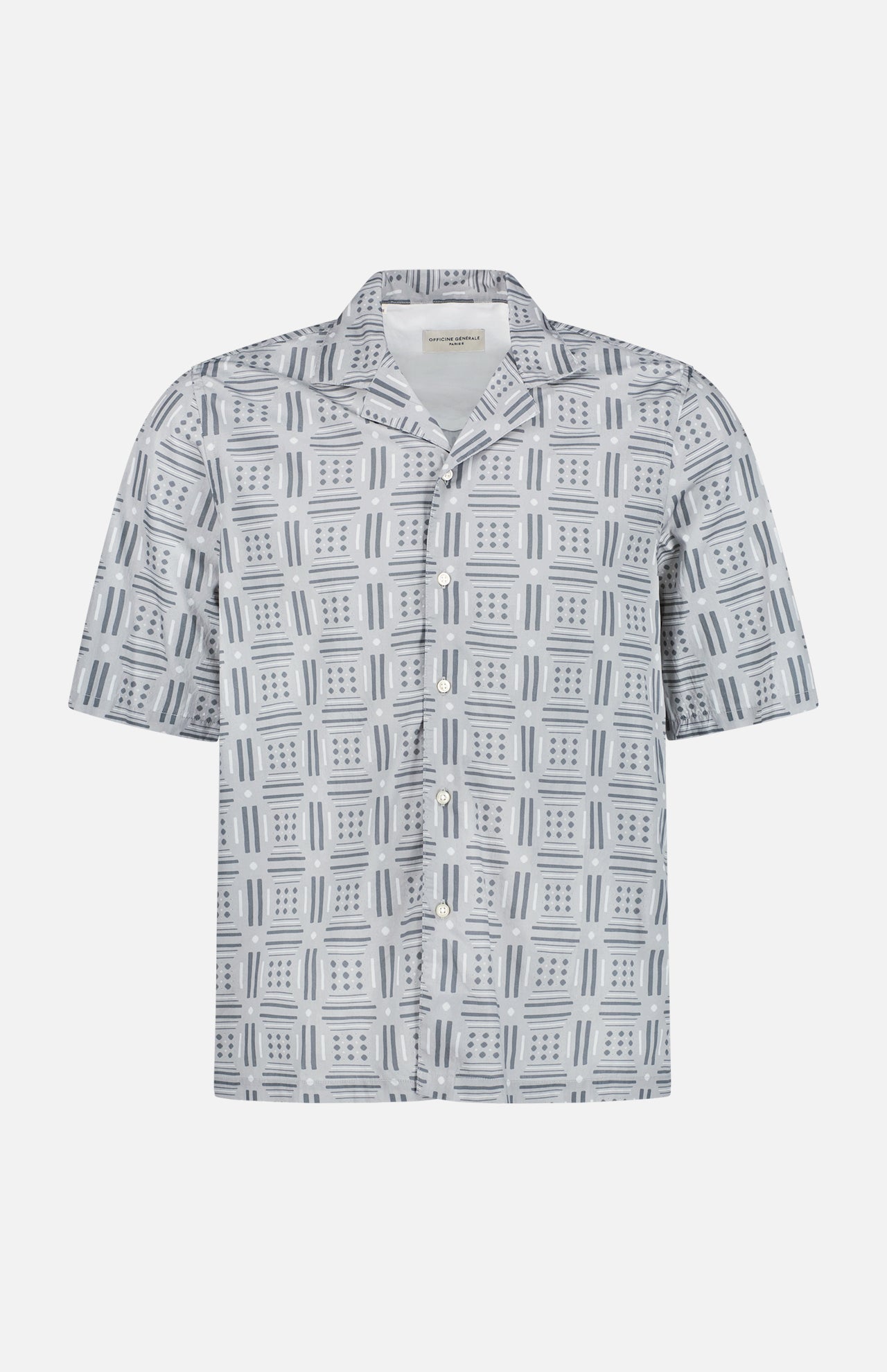 Eren Short Sleeve Geometric Shirt (7254358261875)
