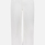 OFFICINE GÉNÉRALE Vintage Original Wash Denim Pants in off-white feature a straight-leg, high-waisted silhouette with a 5-pocket design and button fly, shown on a plain white background.