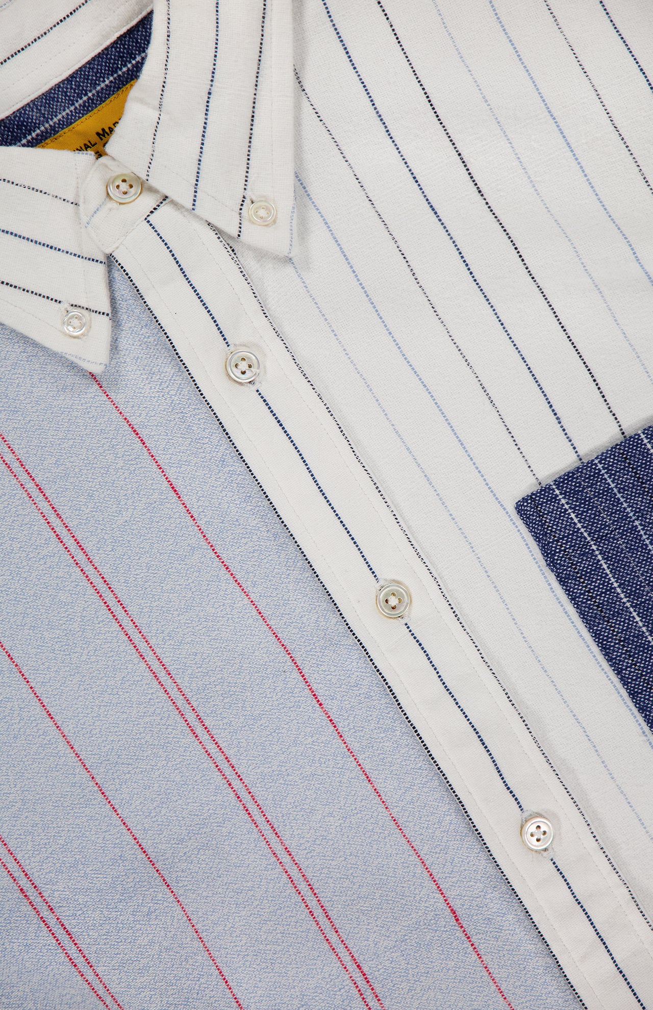 Contrasting Collar Long Sleeve Shirt (14669967294827)