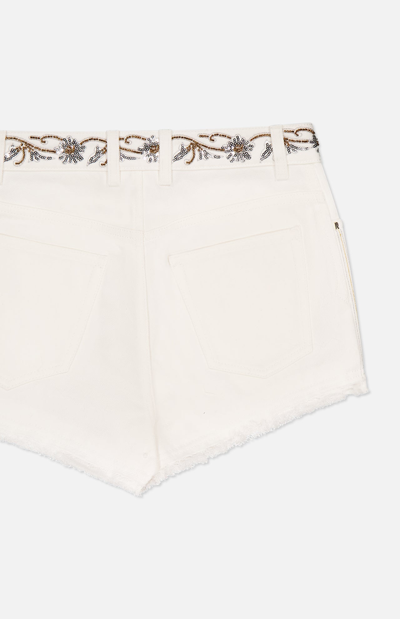 Embroidered High Rise Shorts (7432752627827)