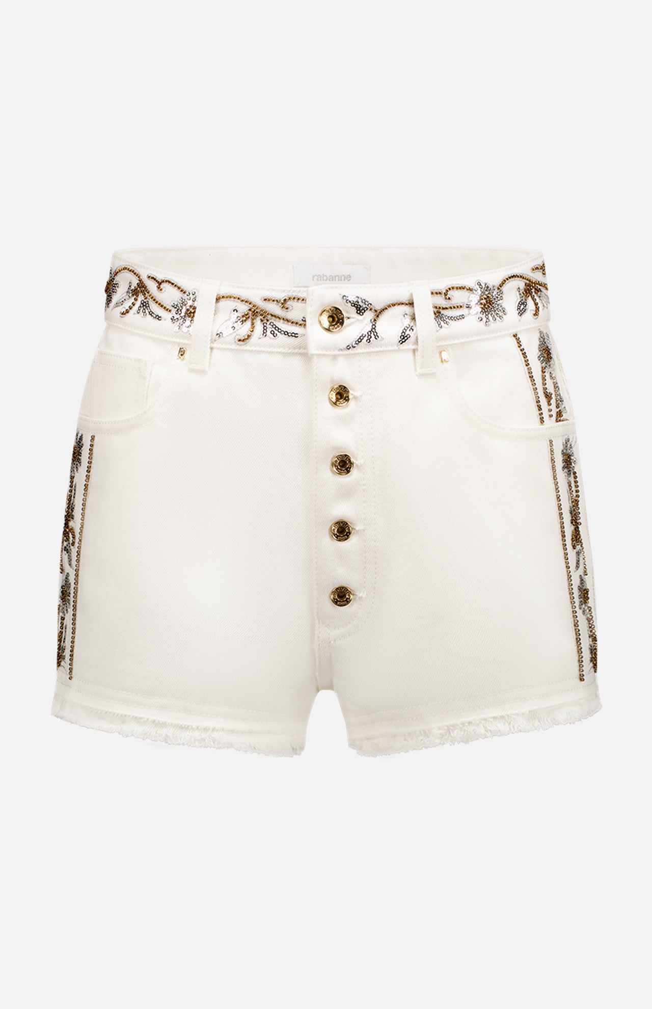 Embroidered High Rise Shorts (7432752627827)