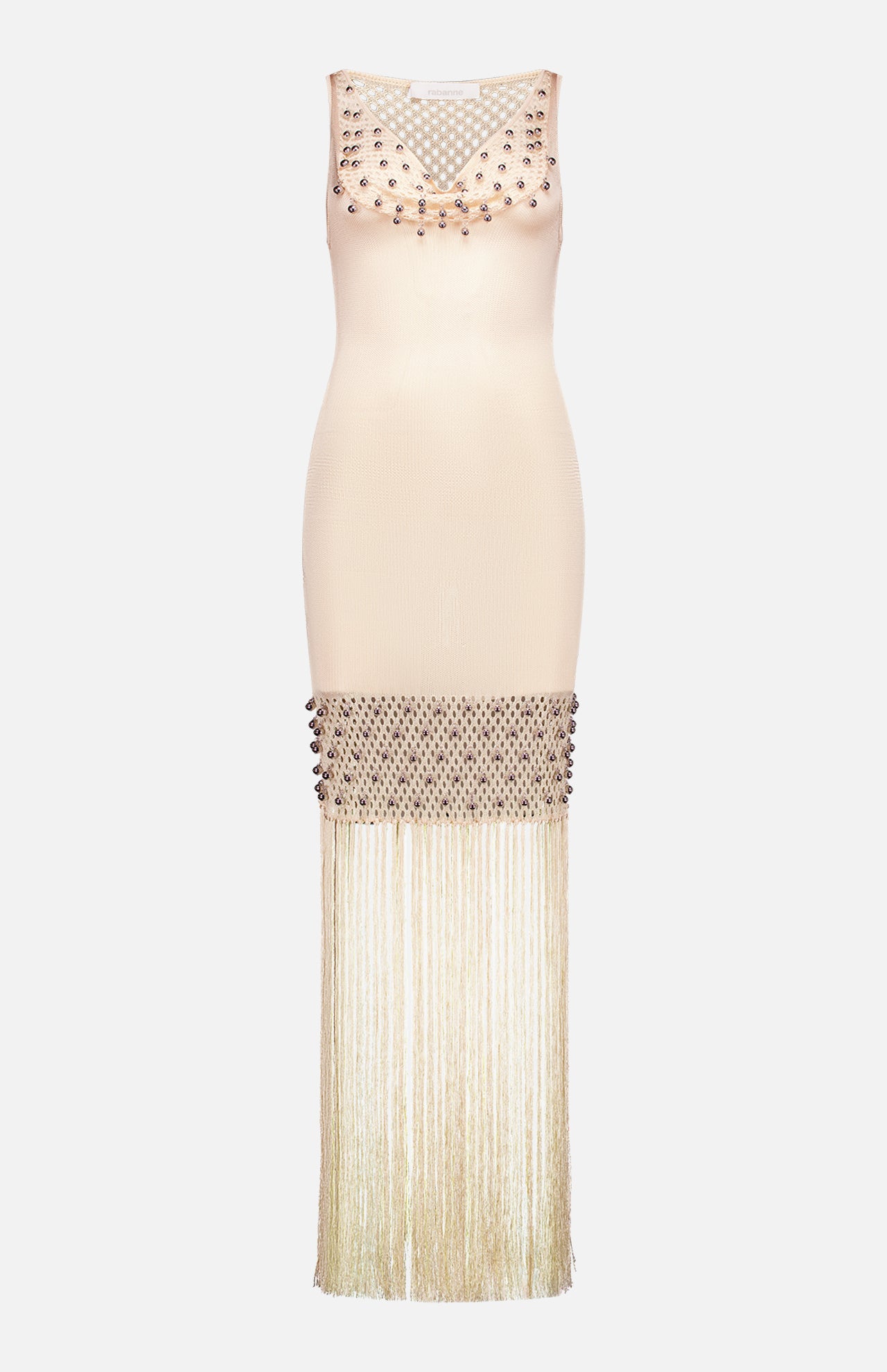 Long Fringed Knit Dress (7430687654003)