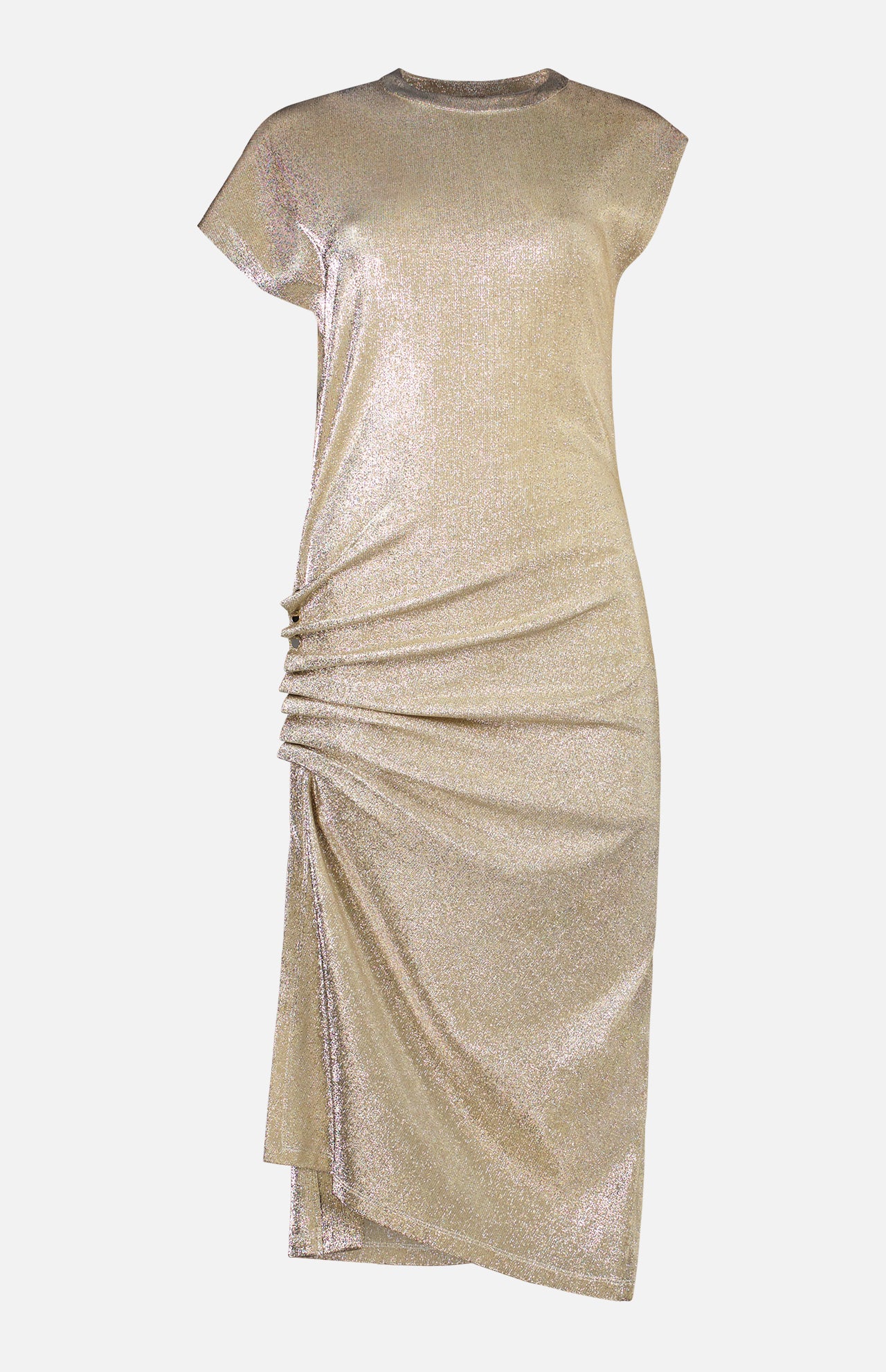 Metallic Drapé Pression Dress (7432752693363)