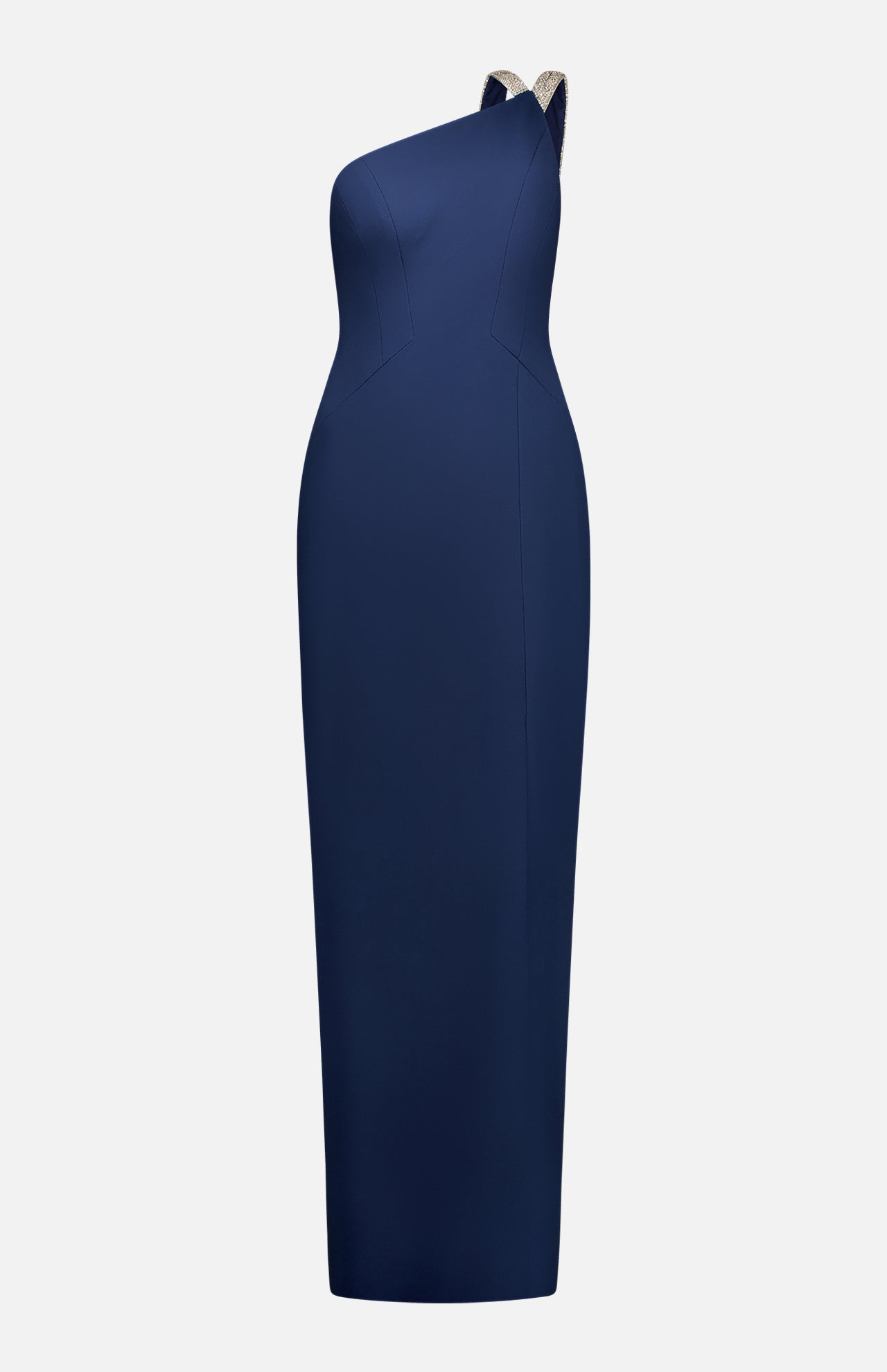 Crepe Gown with Crystal Straps (7725246316659)