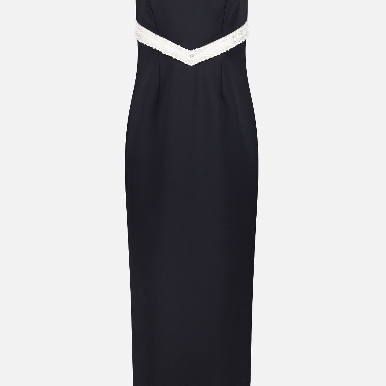 Embroidered Tulle W Crepe Gown (14750060970347)