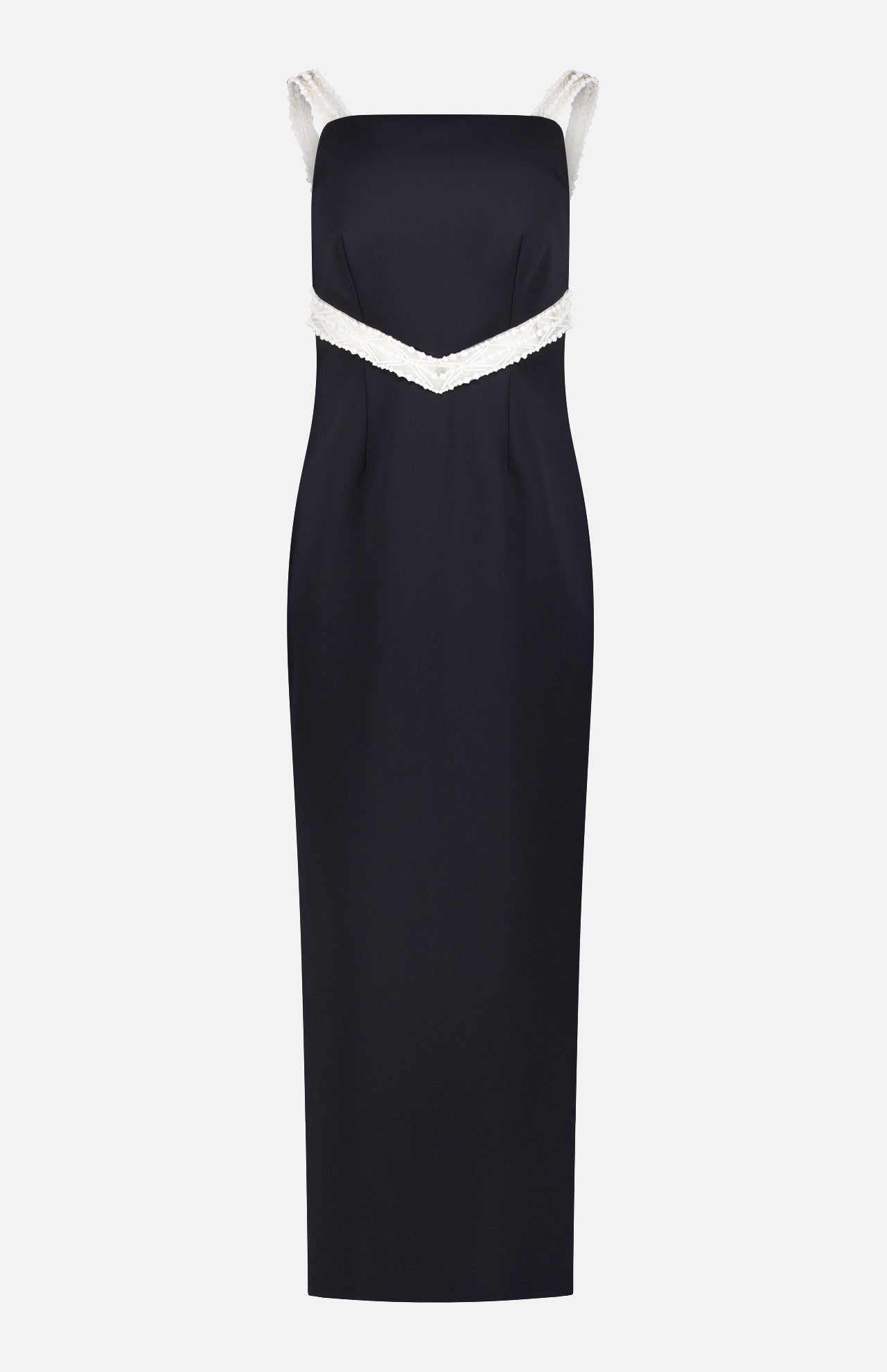 Embroidered Tulle W Crepe Gown (14750060970347)