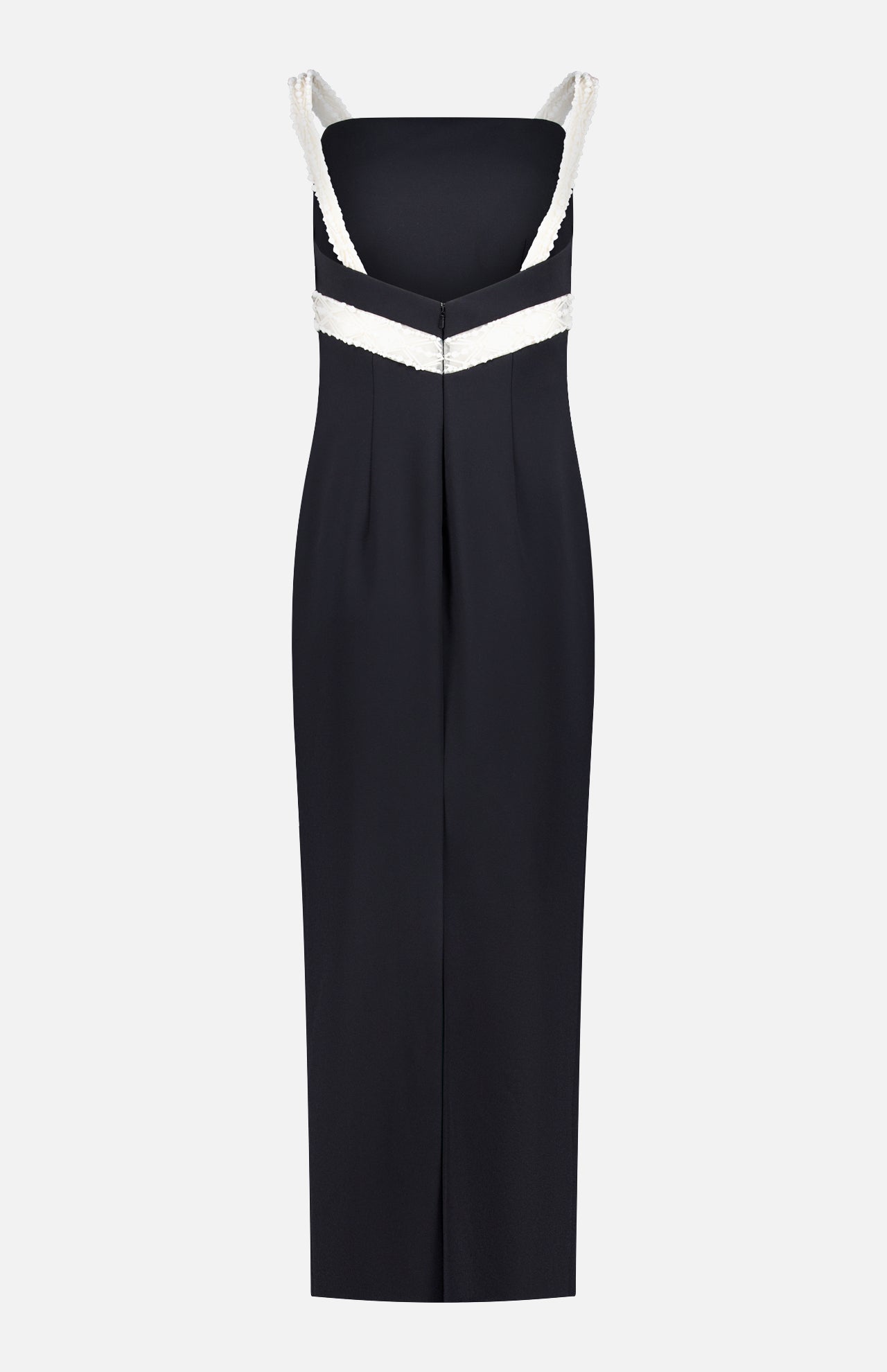 Embroidered Tulle W Crepe Gown (14750060970347)