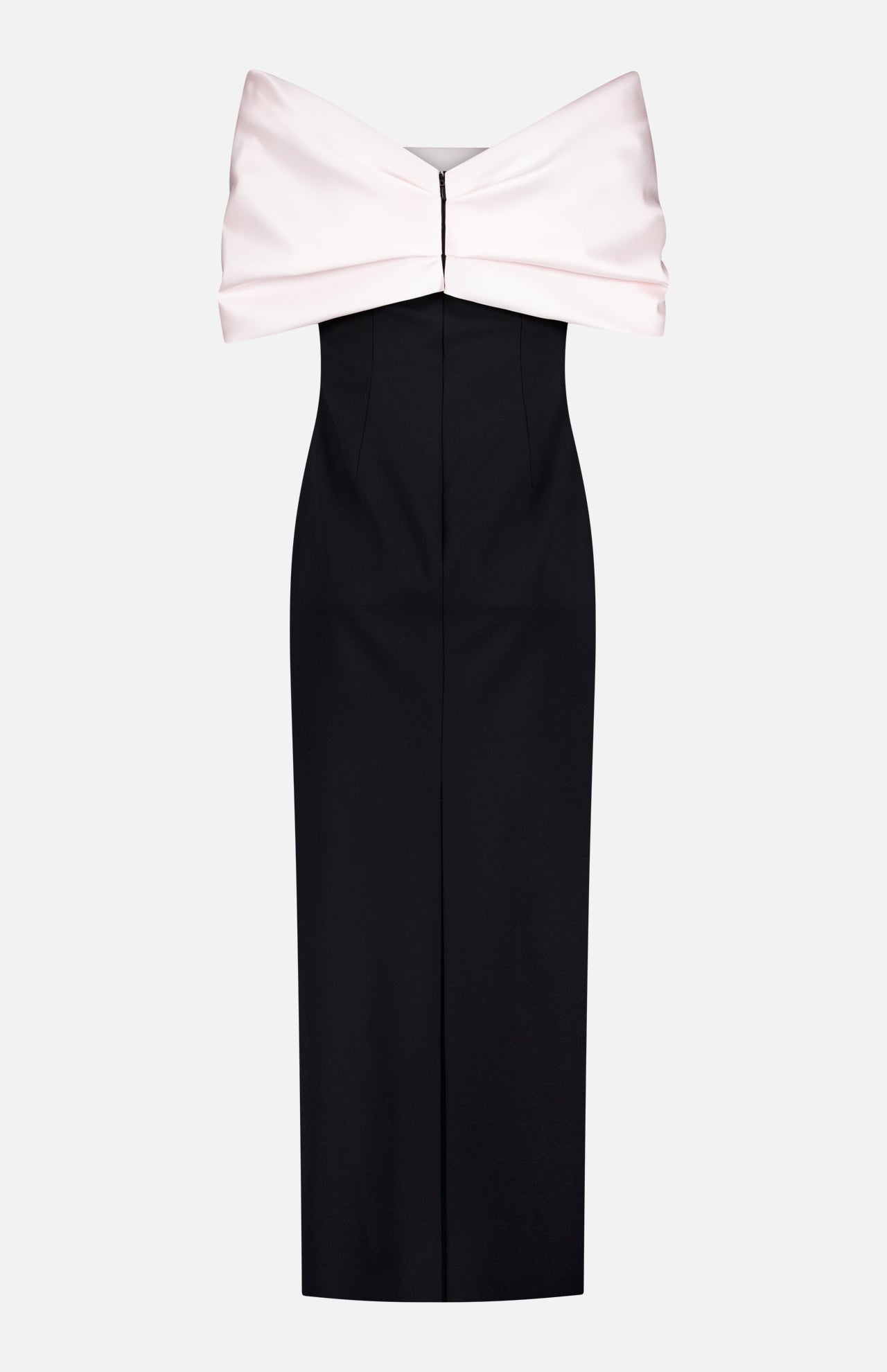 Mikado Neckline Crepe Gown (14750061003115)