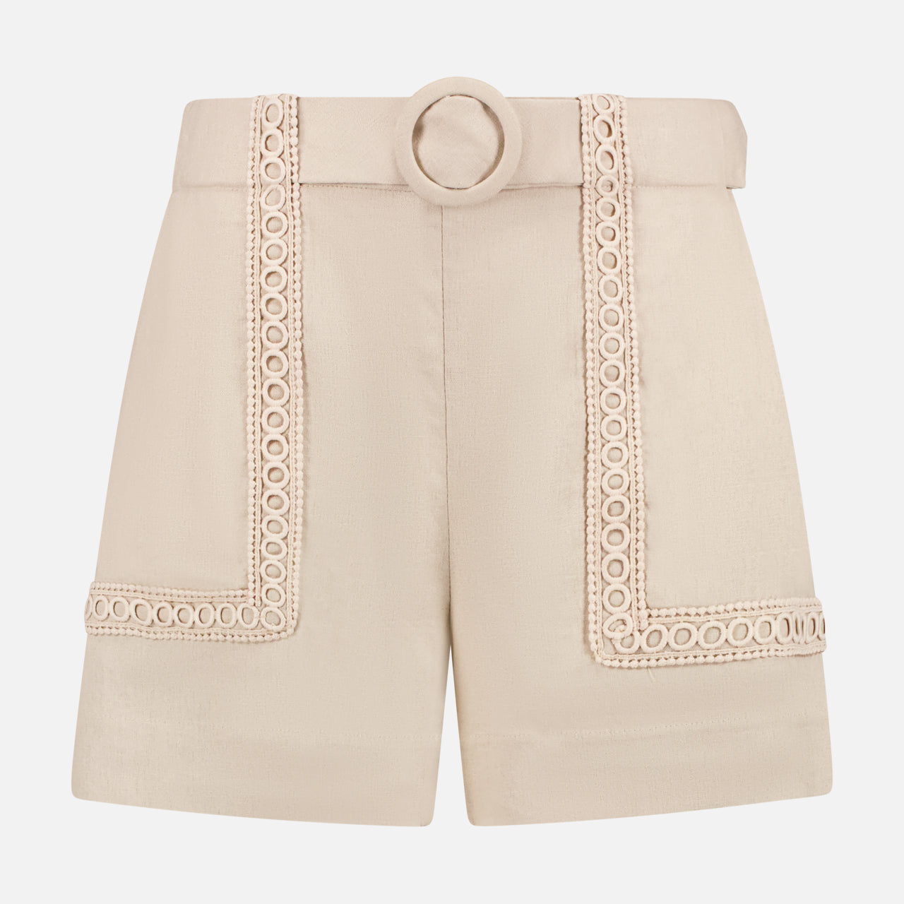 Candy Linen High-rise Crochet Short (14619365212523)